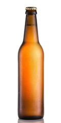 A bottle of beer isolated on white