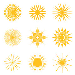 Sun Collection Vector Illustration 