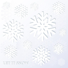 Winter background with snowflakes