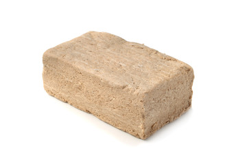 Halva of sunflower  isolated on white