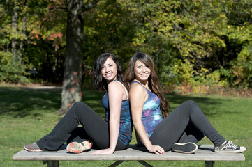 Happy Girls Posing