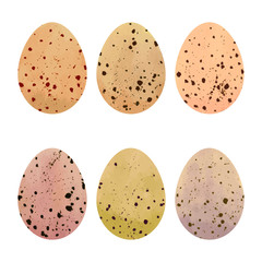 Watercolor Easter eggs set.  - 110670663