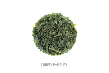 Food circle round dried parsley