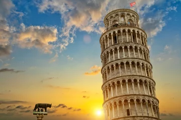 Keuken foto achterwand De scheve toren Leaning tower and the cathedral baptistery, Italy