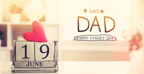 19 June Best Dad message with calendar