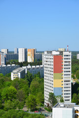 Fototapeta na wymiar Top view Zelenograd Administrative District, Moscow