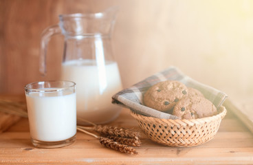 milk with chocolate biscuits cereals