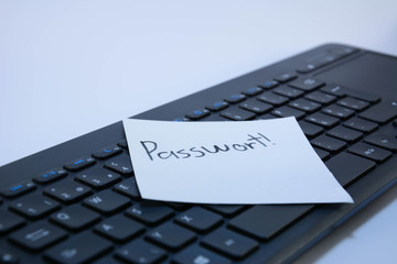 Passwort auf Tastatur