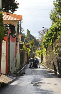 Toboggan Run From Mountain In Funchal. Madeira Island. Portugal