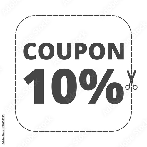 "Coupon design, sale icon 10%" Stock image and royalty-free vector ...