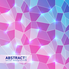 Abstract colorful polygonal geometrical background. Geometric mosaic backdrop. Vector Illustration. Design by flyer, banner, web, wallpaper