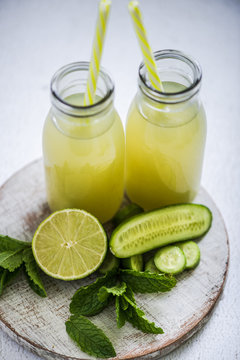 cucumber and lime drink
