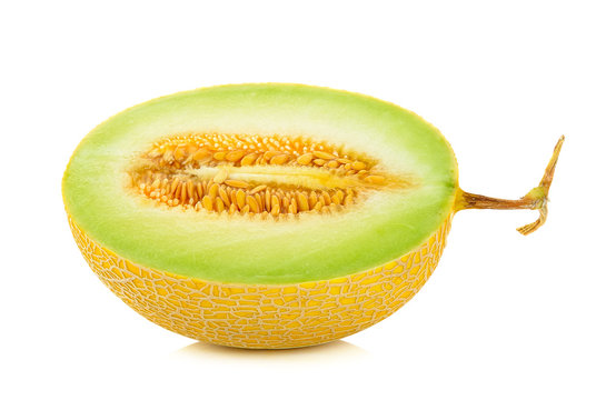 Yellow Cantaloupe melon isolated