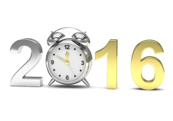 New year 2016 concept. 3d rendering.
