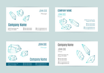 Set of business card templates