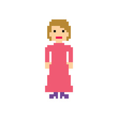 Obraz premium pixel people woman avatar theme