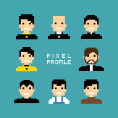 pixel people avatar set