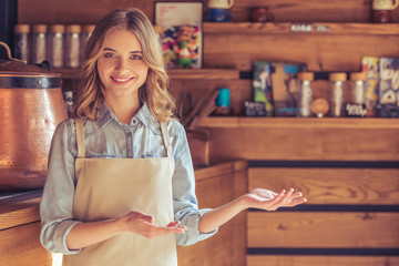 Beautiful young waitress