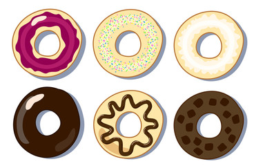 Fototapeta premium Set of hand-drawn donuts