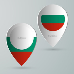 paper of map marker for maps bulgaria