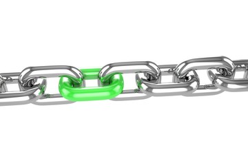 Obraz premium 3d render stainless steel chain