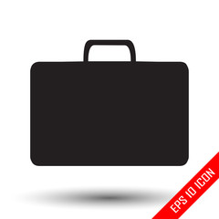 Briefcase icon. Flat briefcase icon. Briefcase picture. Briefcase vector icon.