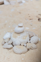 Fototapeta na wymiar Pile of stones zenlike
