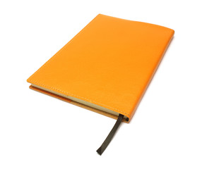 notebook on white background with clipping path