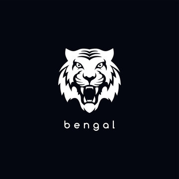 bengal white tiger logotype