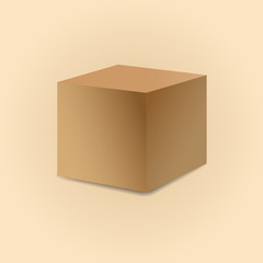 Cardboard box vector illustration.