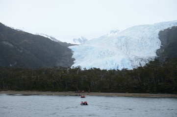 The Aguila glacier in southern Patagonia.