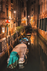 Alley of Venice at night