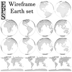 wireframe earth pack