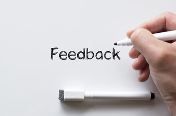Feedback written on whiteboard