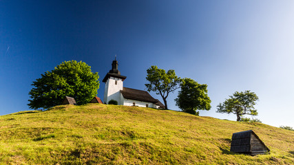 Slovak church in the village Martincek near Ruzomberok, Slovakia - 110683810