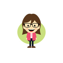 geek cartoon nerd character