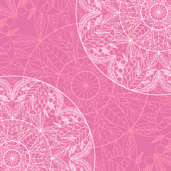 blooming garden flowers mandala floral ornament print pattern vector illustration