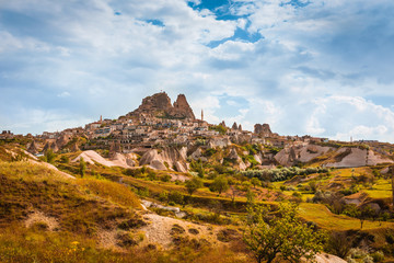 Turkish fortress Uchisar Cappadocia Turkey