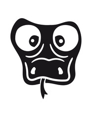 cool head face funny long comic cartoon snake