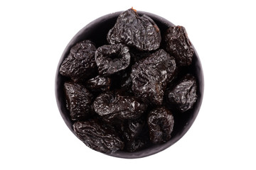 Dried plum - prunes isolated