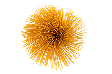Fototapeta premium Flower of whole wheat spaghetti