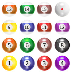 Ivories, Billiard Balls Set Vector