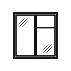 Standart house window design sign simple icon on background