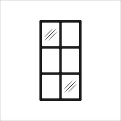 Standart house window design sign simple icon on background