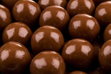 Multiple chocolate ball candies