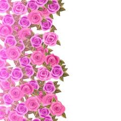 background with roses, vector