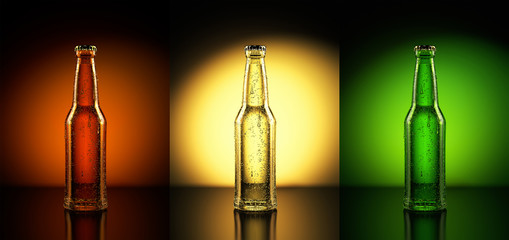 3D Rendering of a beer bottle