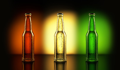 3D Rendering of a beer bottle