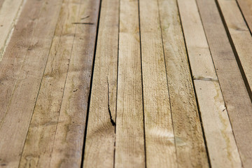 Close up of straight planks of wood