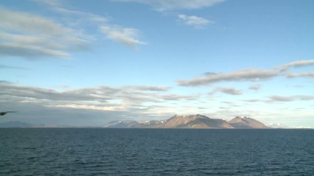Coast of Svalbard. View from the ship. Summertime